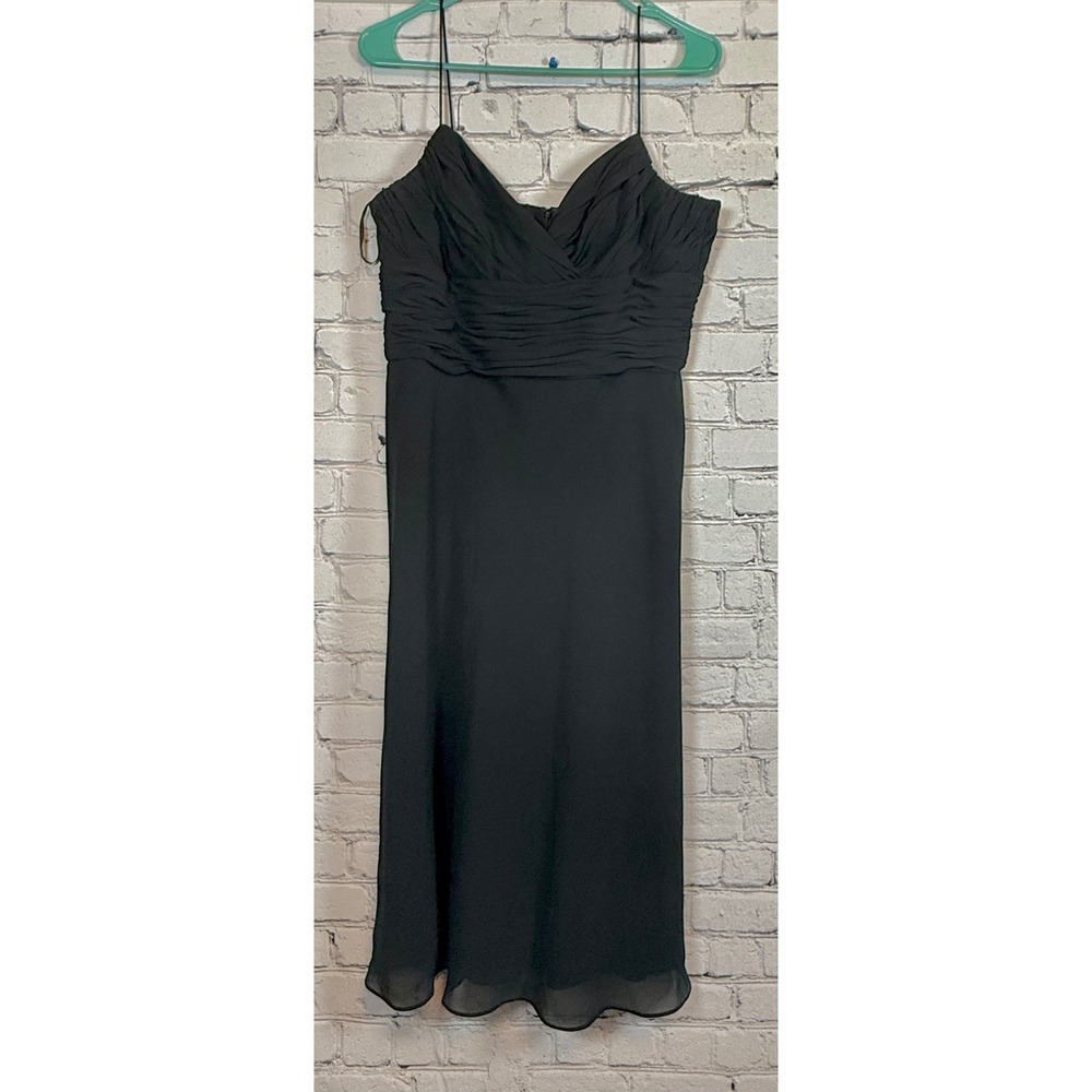 Jones Wear Dress‎ Black Formal Evening Party Ruched Straps Size 12